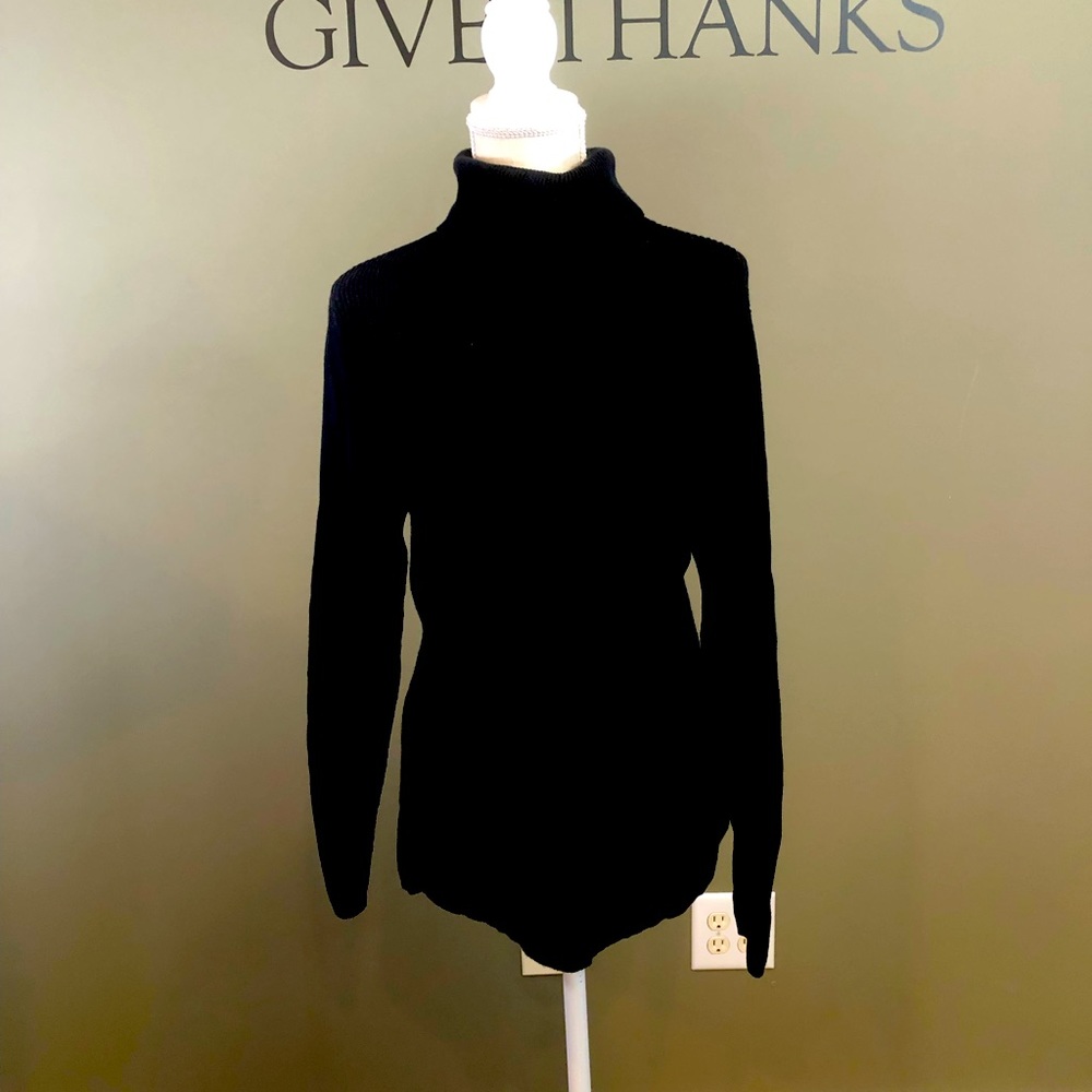 Liz Claiborne Black Turtleneck Sweater Large